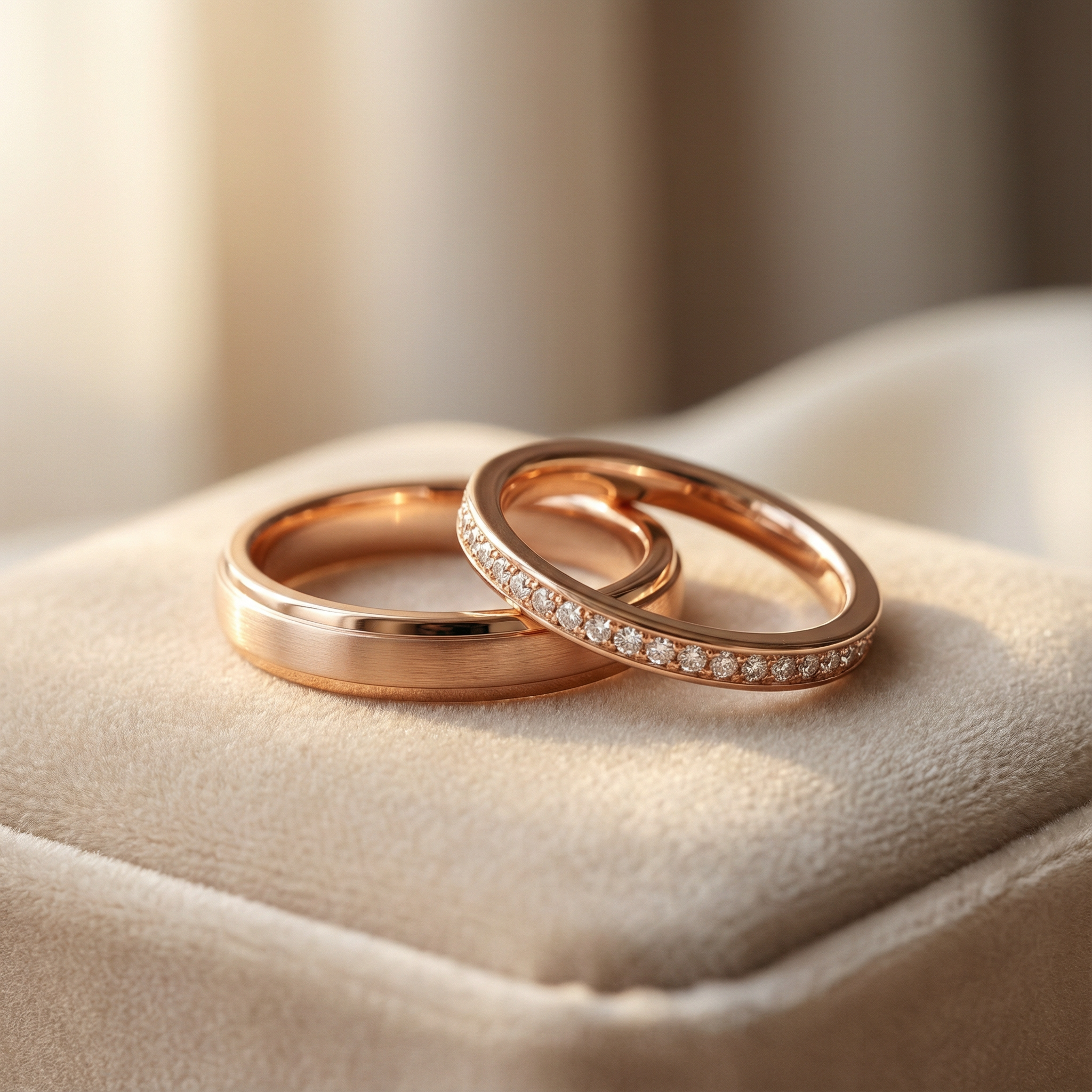 Rose-Golden-Tone-Wedding-Bands CASA LARO