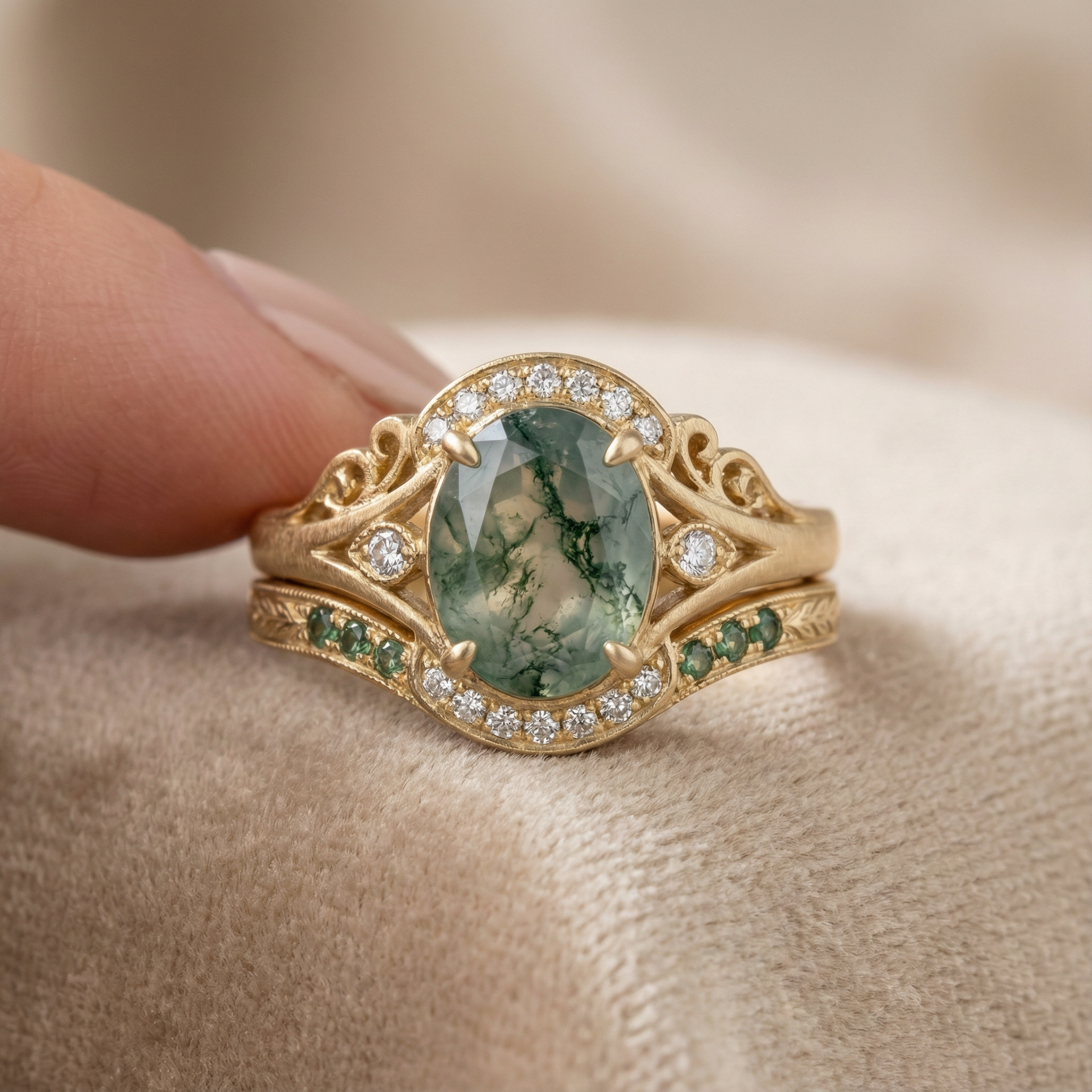 Green-Moss-Ring-Set CASA LARO