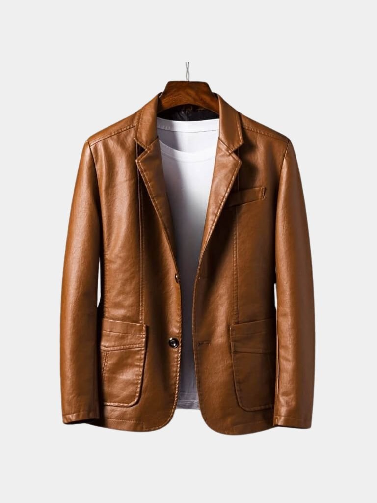 Bold Caramel Leather Jacket - Casa Laro CASA LARO