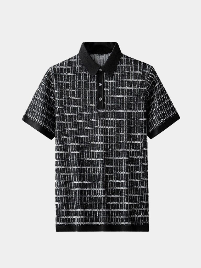 Classic Noir Knit Polo Shirt - Casa Laro CASA LARO