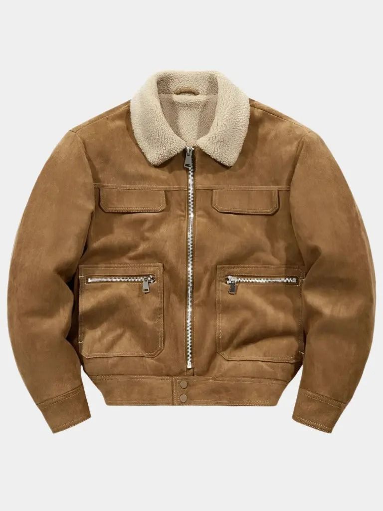 Essential Fleece Suede Jacket - Casa Laro CASA LARO
