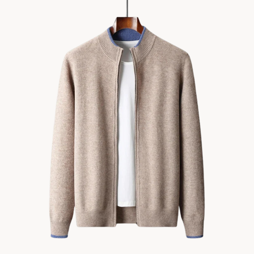 Merino Wool Zip Front - Sweater CASA LARO MEN
