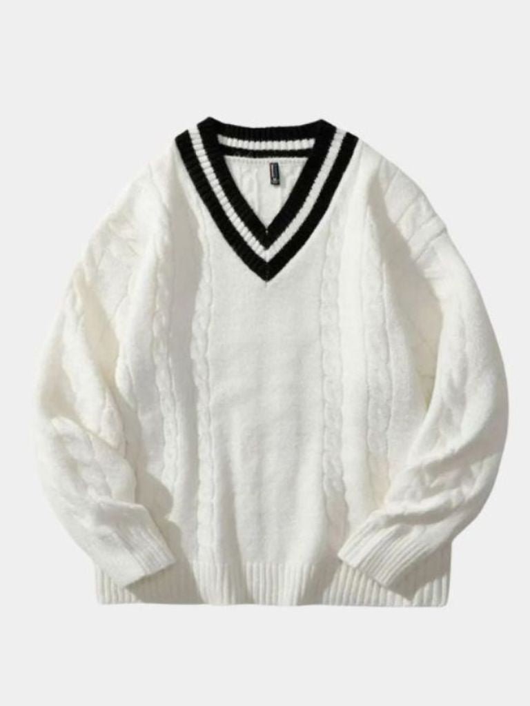 Minimalist V-Neck Sweater - Casa Laro CASA LARO