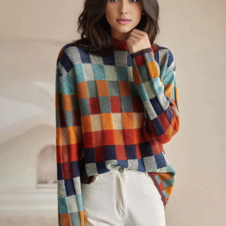 Patchwork Turtleneck - Sweater CASA LARO