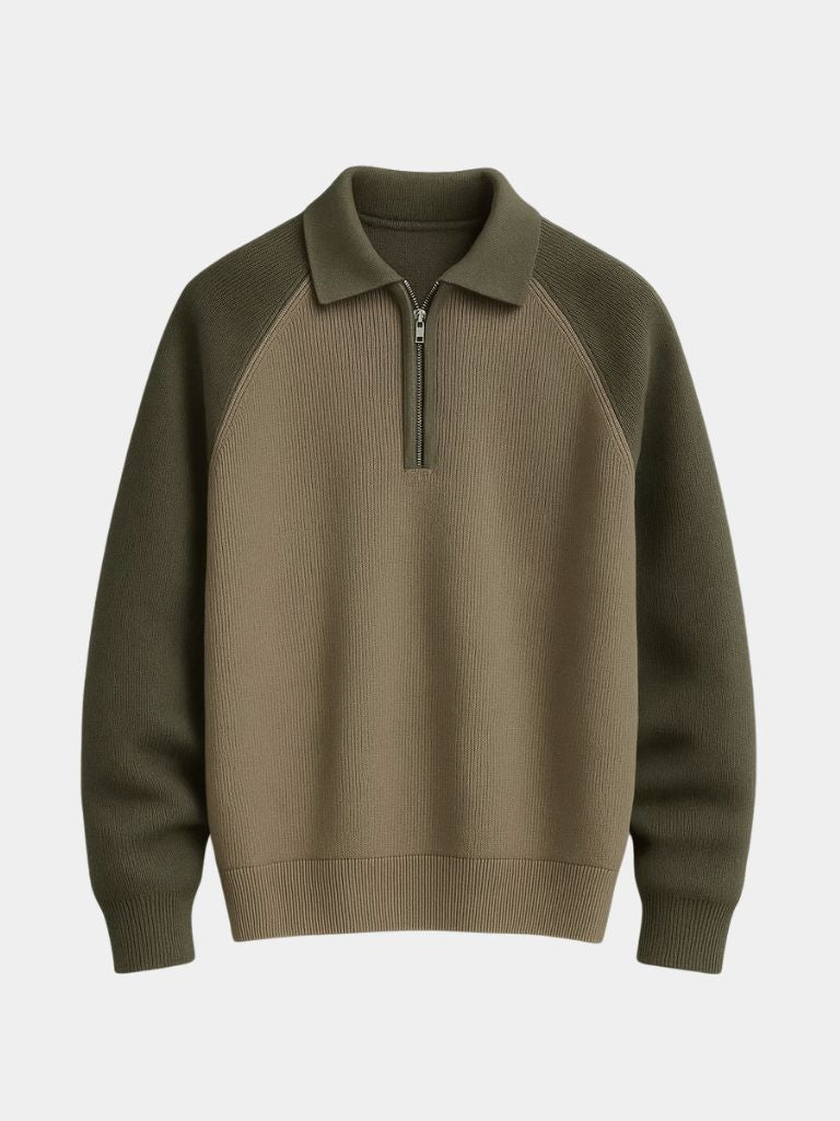 Raglan Quarter Zip Sweater - Casa Laro CASA LARO