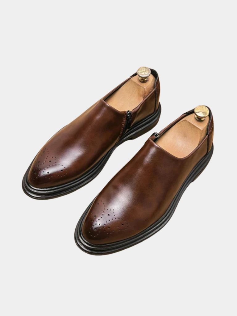 Brun Prestige Leather Loafers - Casa Laro CASA LARO