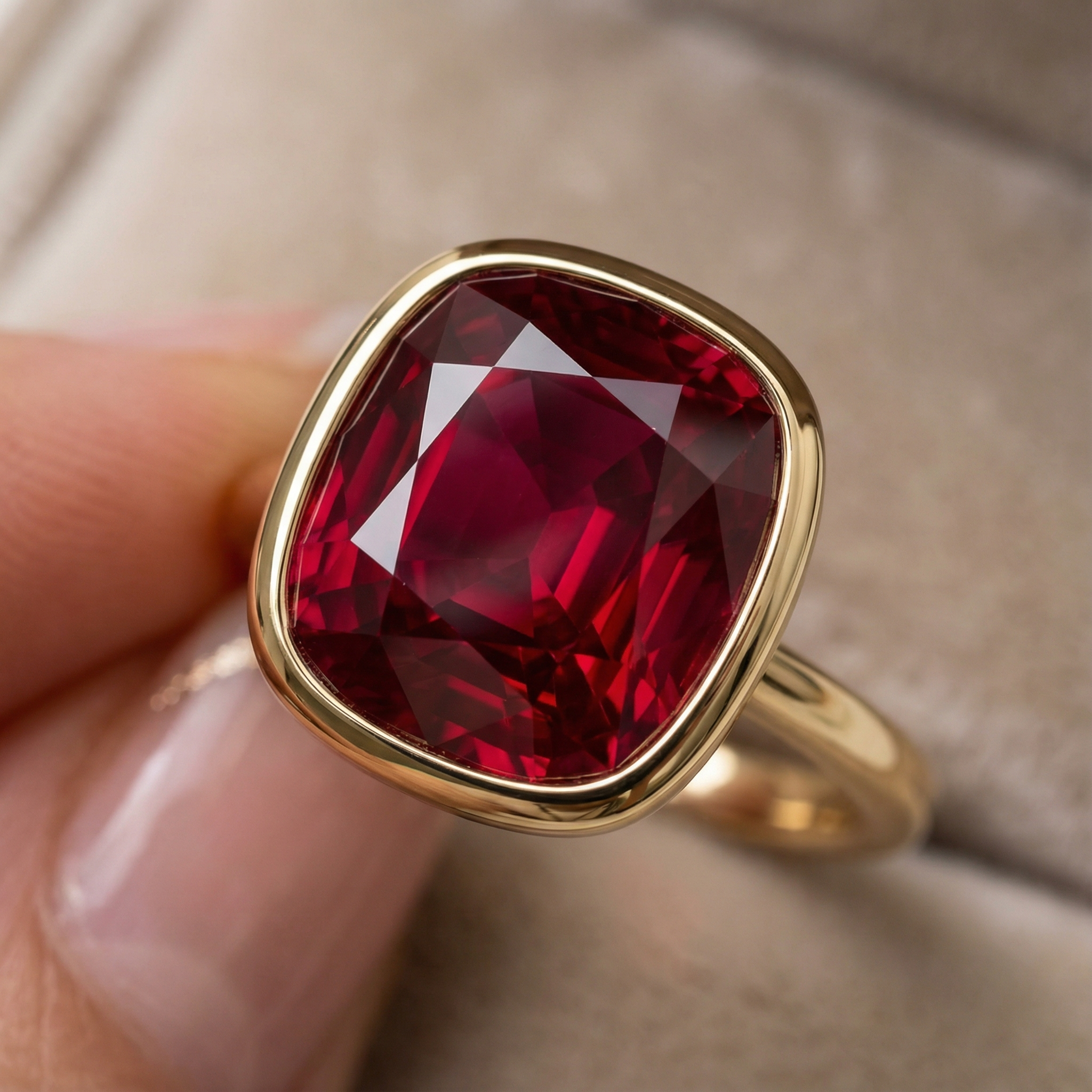 Red-Stone-Engagement-Ring CASA LARO