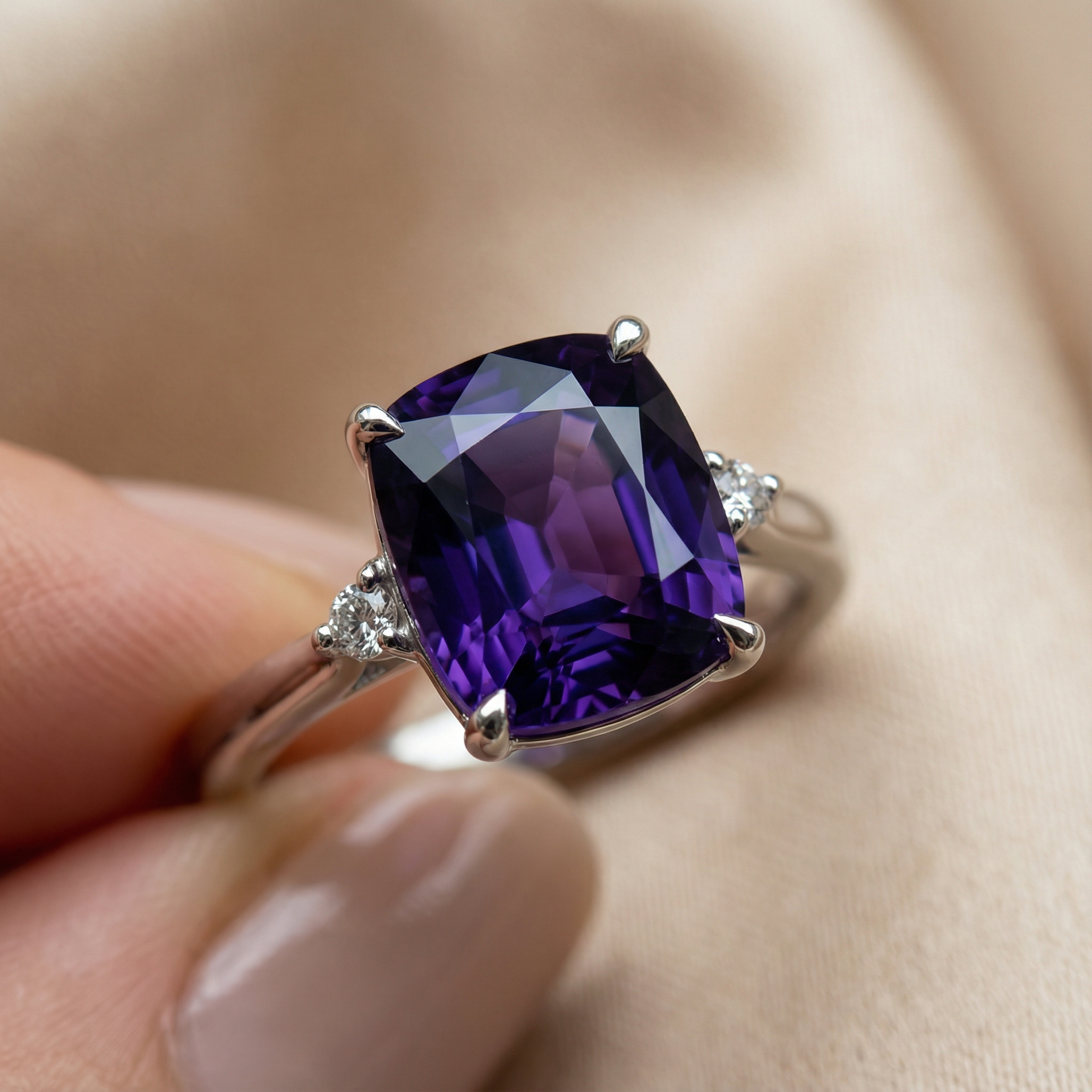 Purple-Stone-Engagement-Ring CASA LARO