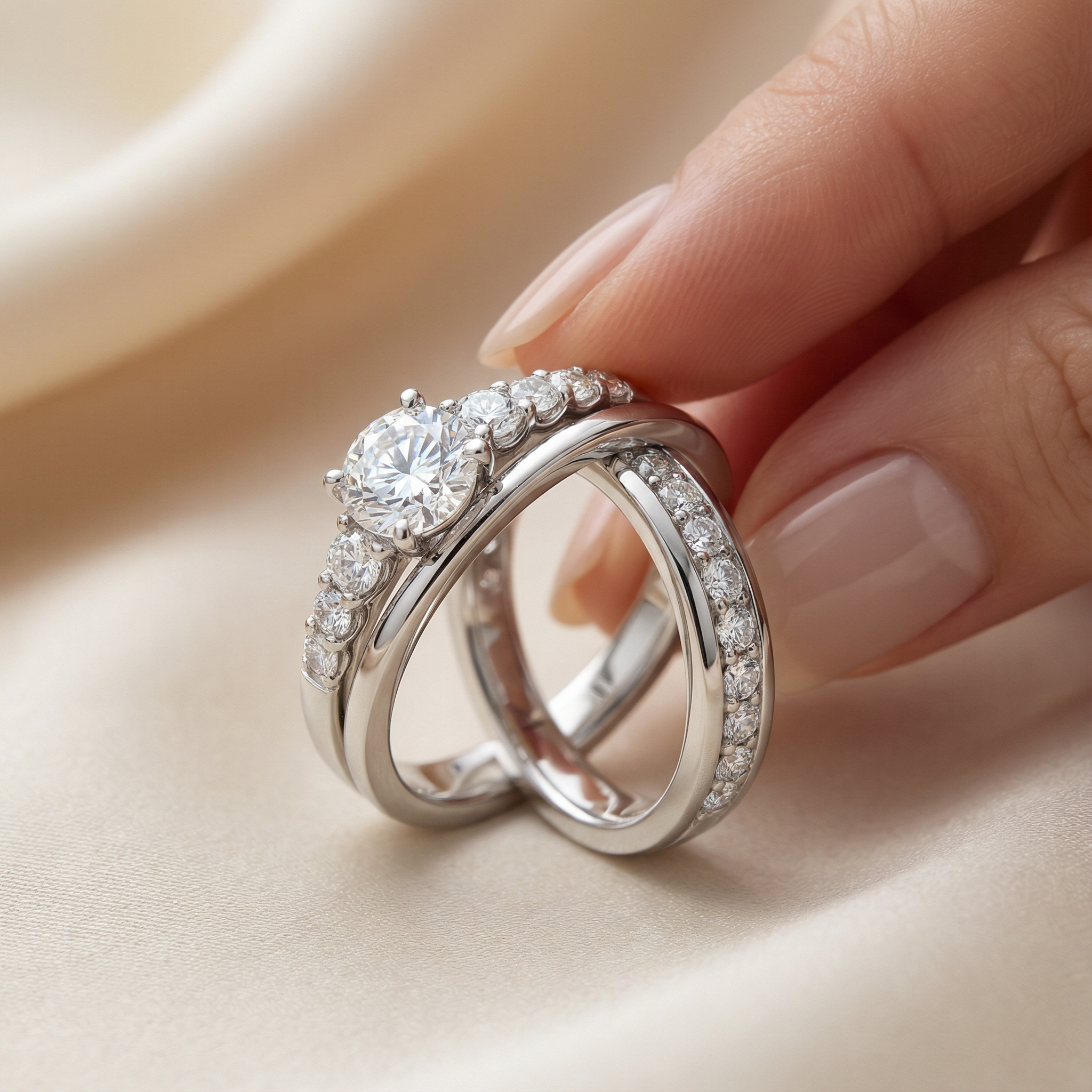 Moissanite-Wedding-Bands CASA LARO