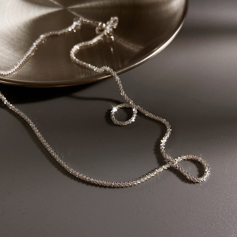 Classic Thin Tennis Necklace in 925 Sterling Silver Dobrilajewelry