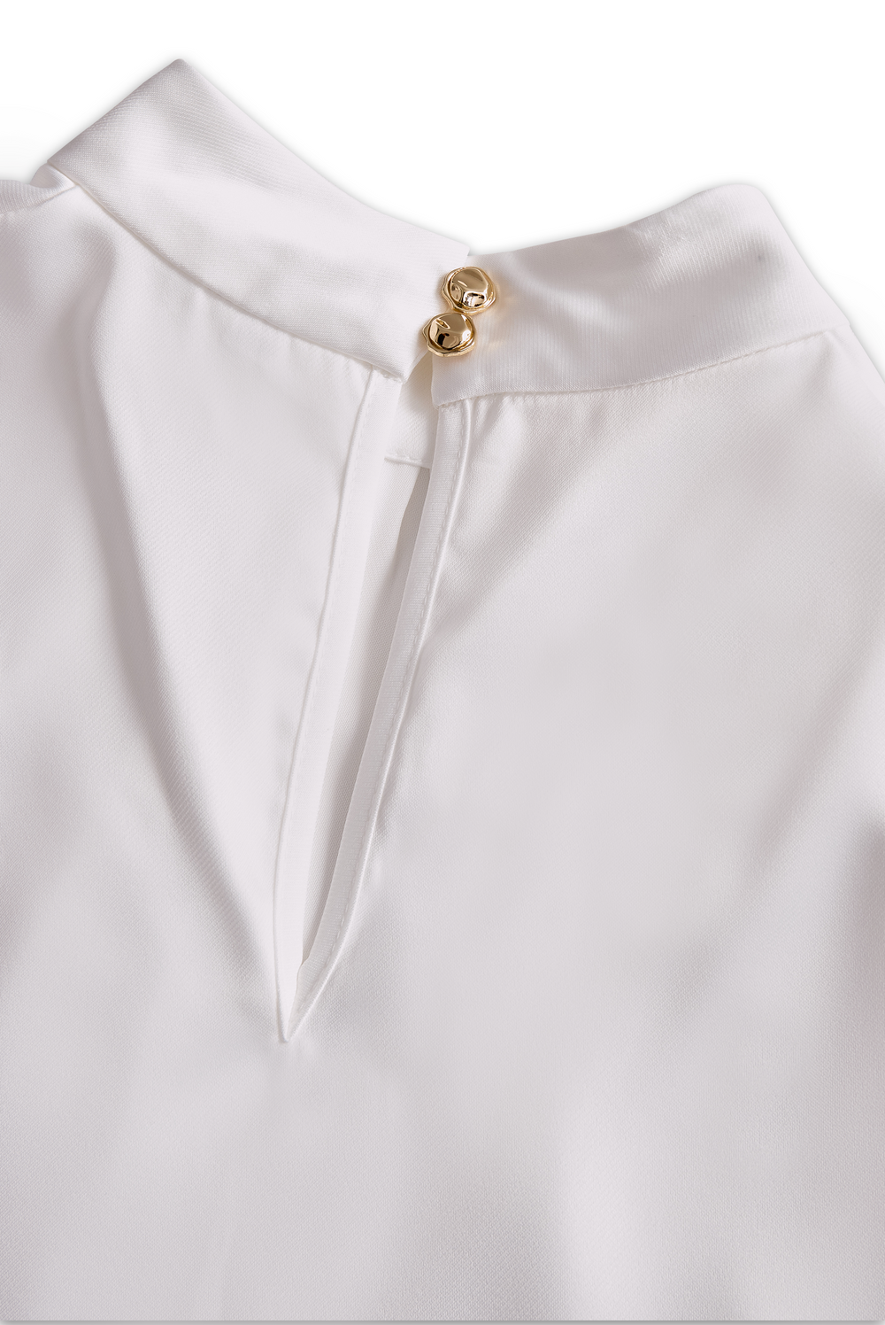 Sophisticated Pleated High-Neck Blouse XYS