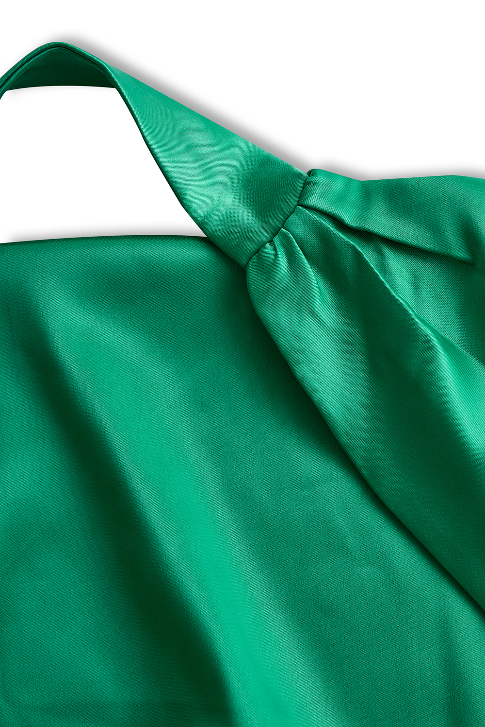 Fashionable and Draped Halterneck Satin Mini Dress ZJ