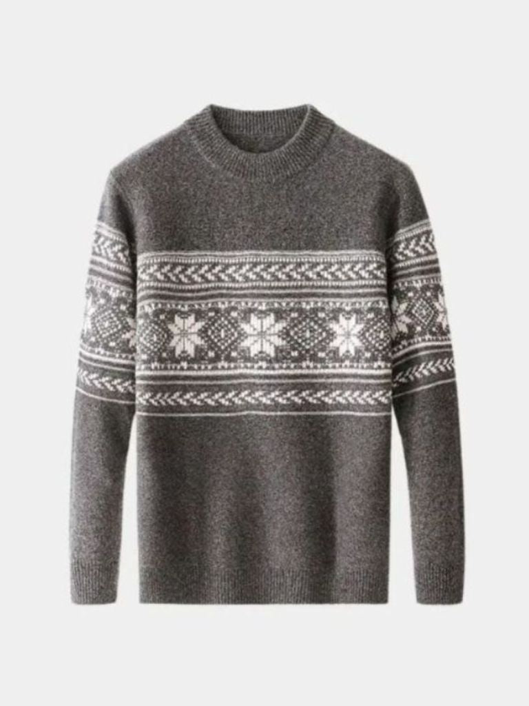 100% Wool Fair Isle Pullover Sweater Jumper - Casa  Laro CASA LARO