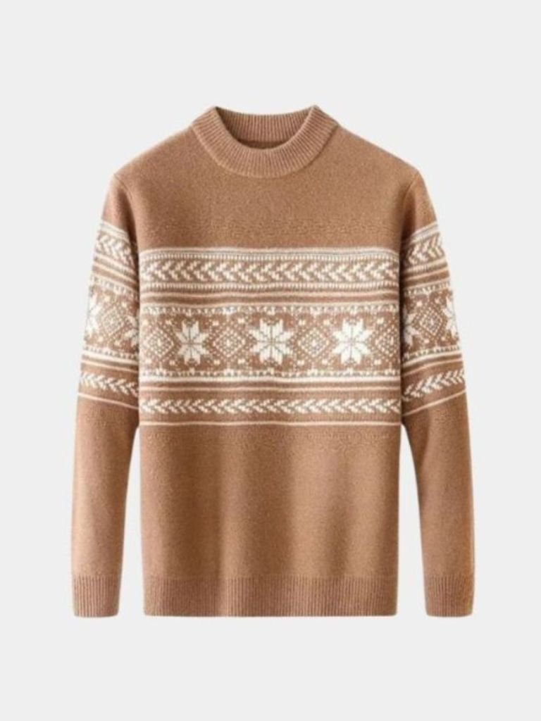 100% Wool Fair Isle Pullover Sweater Jumper - Casa  Laro CASA LARO