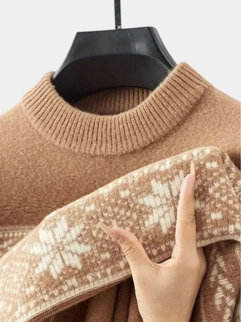 100% Wool Fair Isle Pullover Sweater Jumper - Casa  Laro CASA LARO