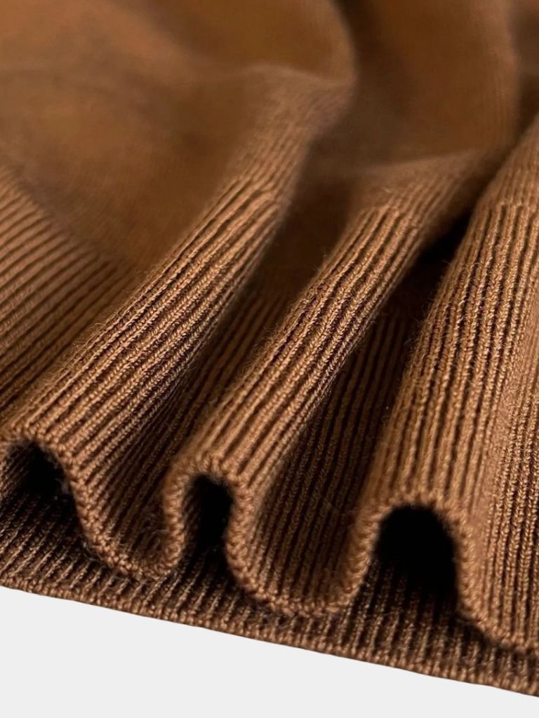100% Wool Knit V Neck Turndown Polo Pullover - Casa  Laro CASA LARO