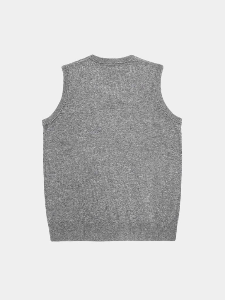 100% Cashmere V Neck Knit Vest - Casa  Laro CASA LARO