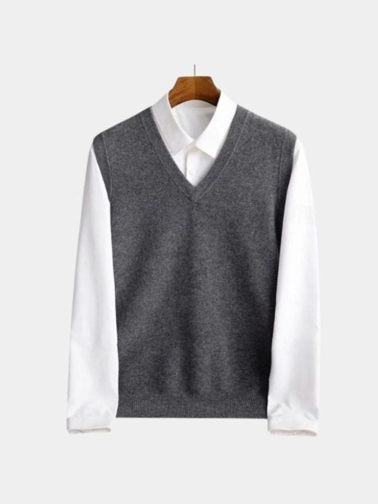 100% Merino Wool Sweater Vest - Casa  Laro CASA LARO
