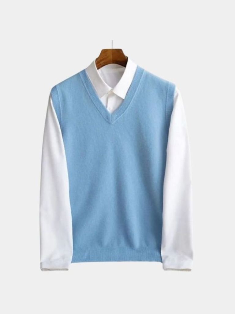 100% Merino Wool Sweater Vest - Casa  Laro CASA LARO