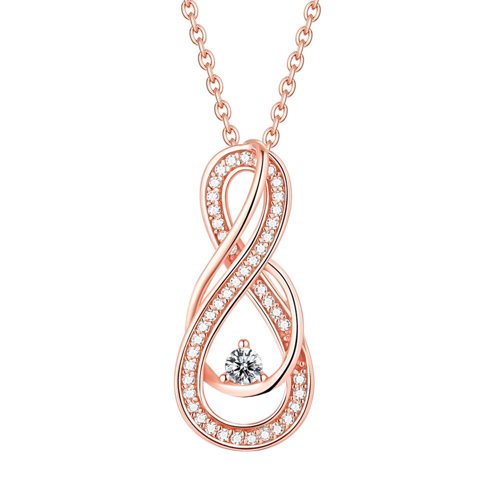 Exquisite Infinity Pendant Necklace Shineofidamond