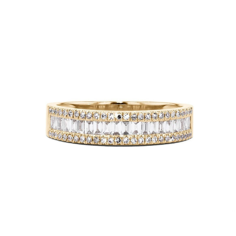 4PCS Radiant Cut Ring With Baguette & Pear Band Bridal Set in Sterling Silver Shineofdiamond