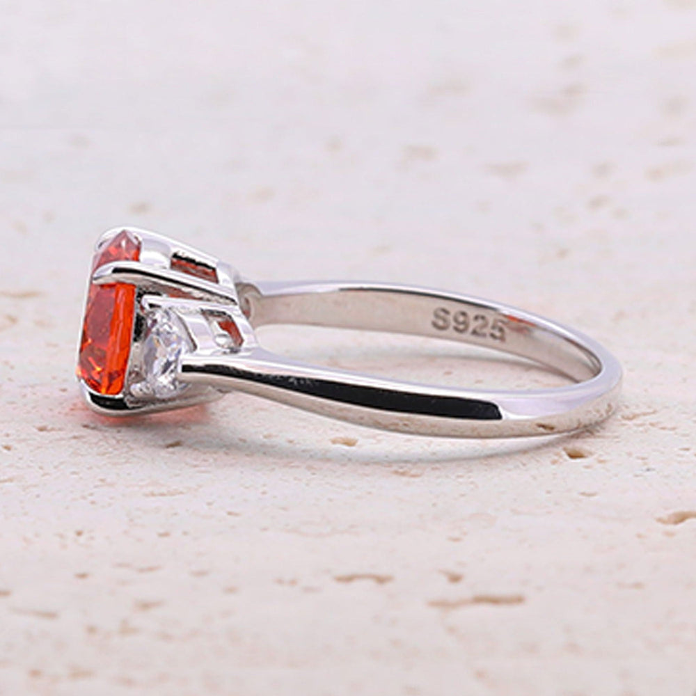 2.0CT Round Cut Three Stone Sterling Silver Engagement Ring(Multi Color available) shine of diamond