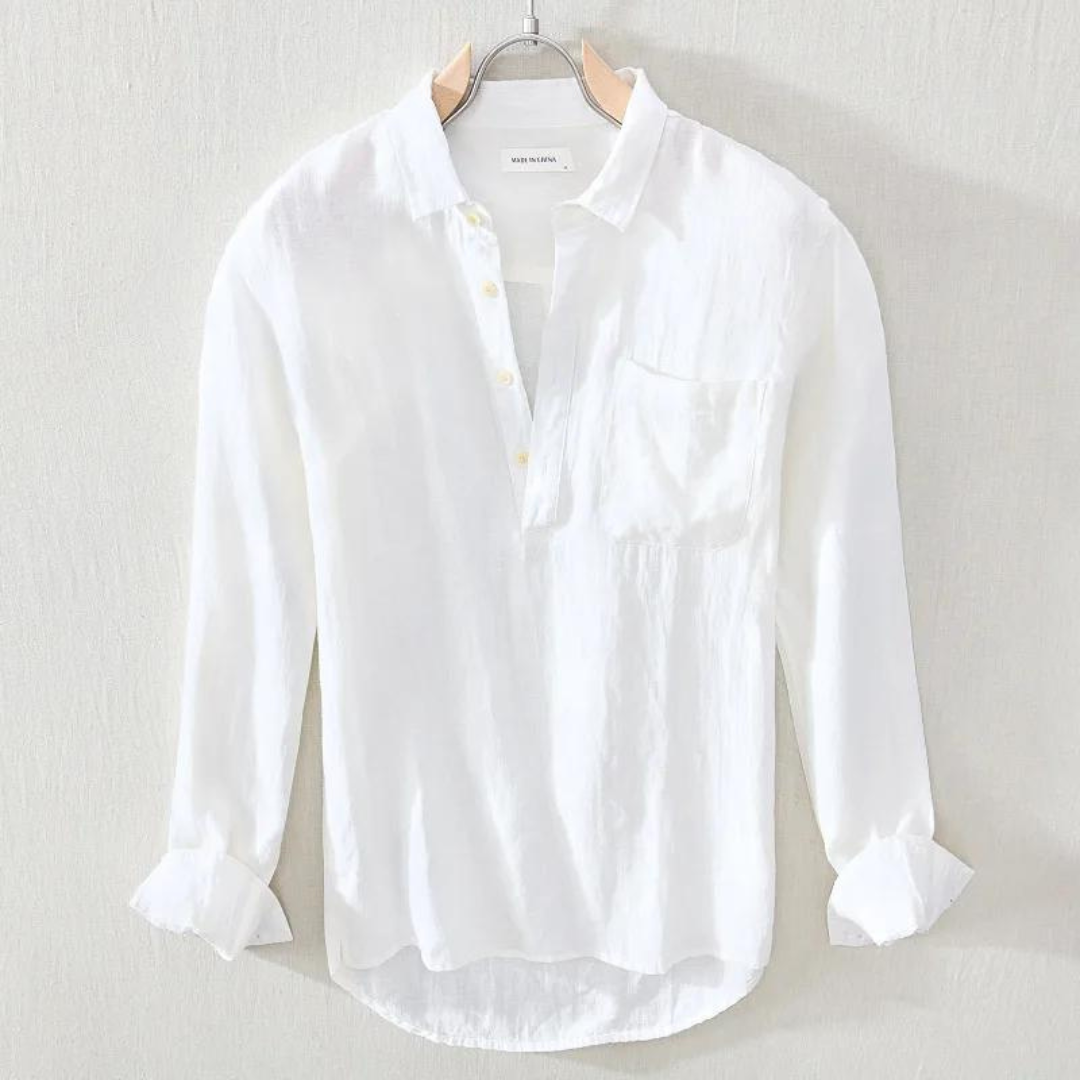 Amalfi Linen Popover - Shirt CASA LARO MEN