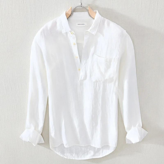 Amalfi Linen Popover - Shirt CASA LARO MEN