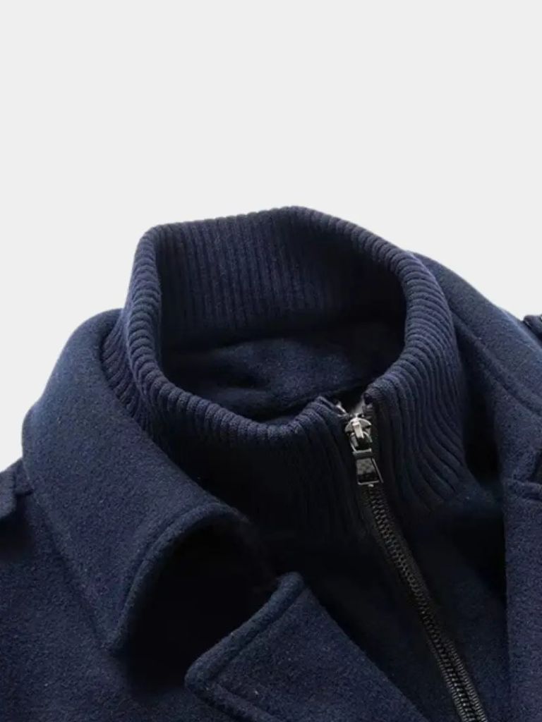 Aristocratic Black Wool Overcoat - Casa  Laro CASA LARO