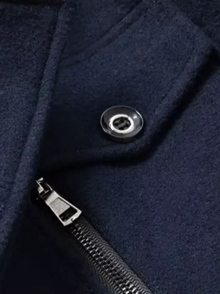 Aristocratic Black Wool Overcoat - Casa  Laro CASA LARO