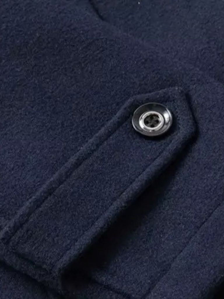 Aristocratic Black Wool Overcoat - Casa  Laro CASA LARO