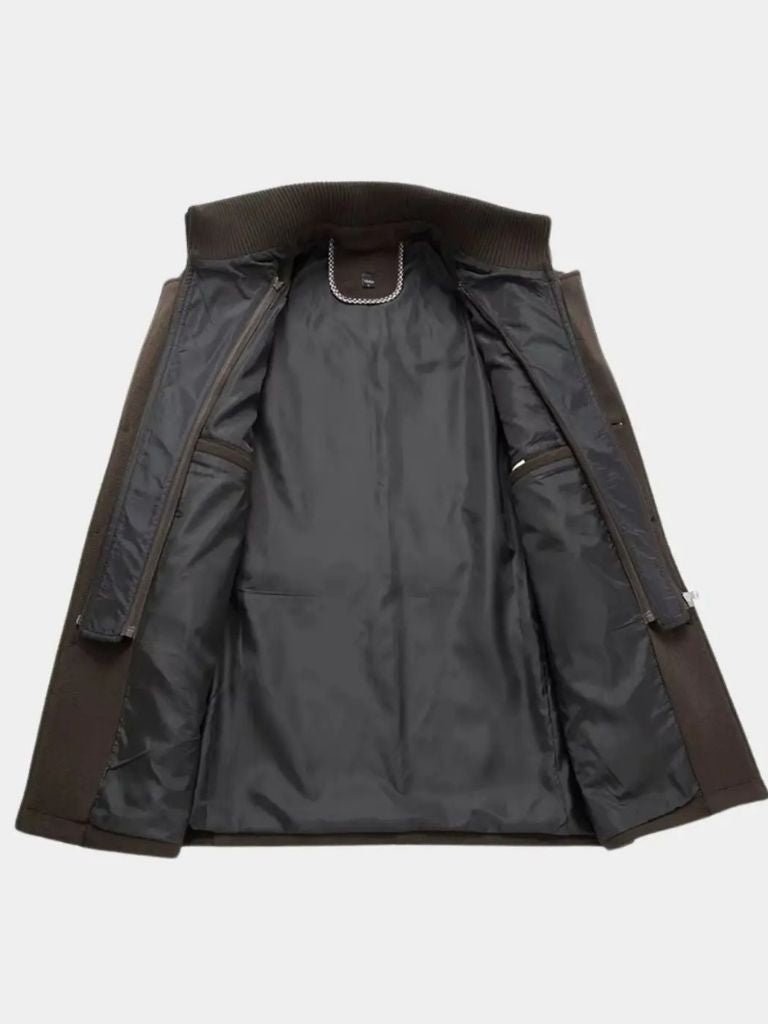 Aristocratic Black Wool Overcoat - Casa  Laro CASA LARO
