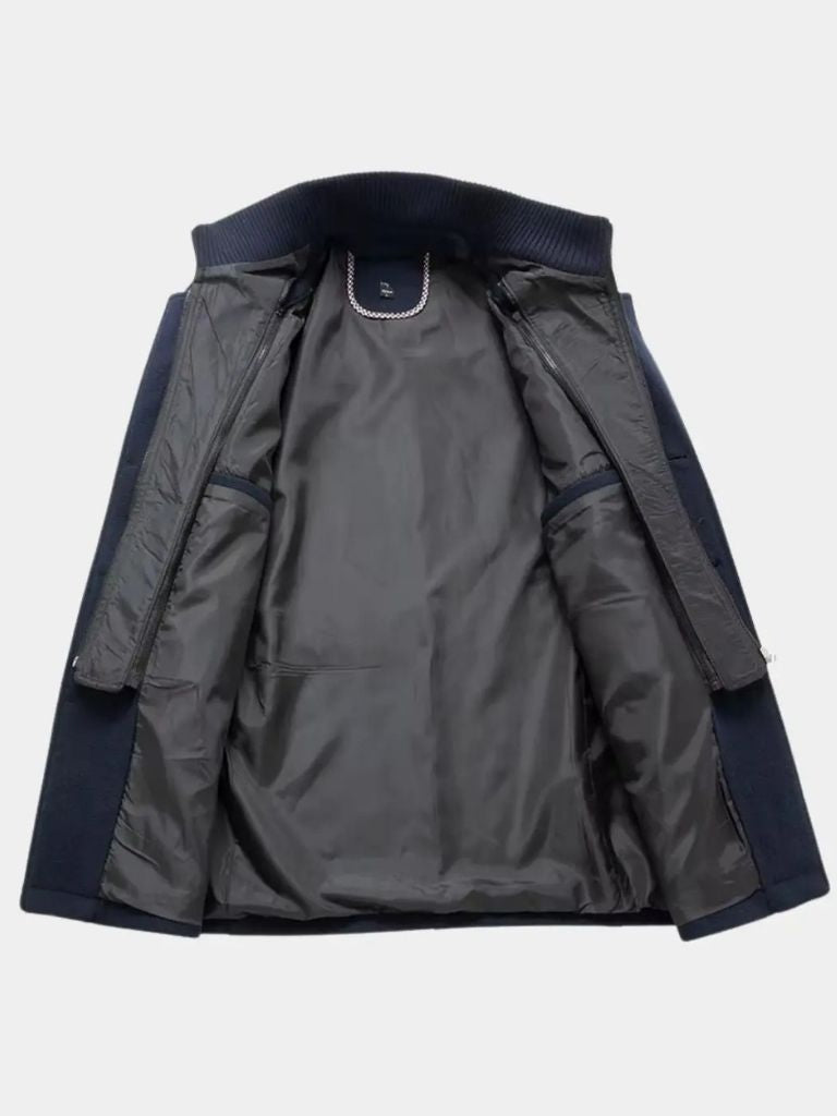 Aristocratic Black Wool Overcoat - Casa  Laro CASA LARO