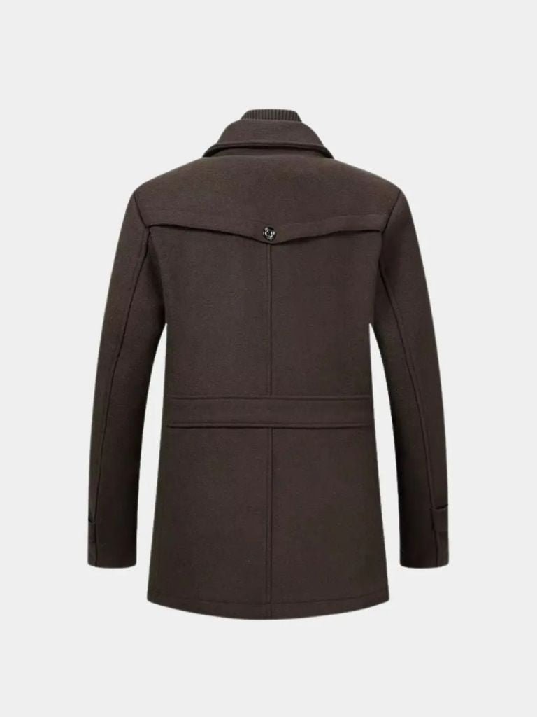 Aristocratic Black Wool Overcoat - Casa  Laro CASA LARO