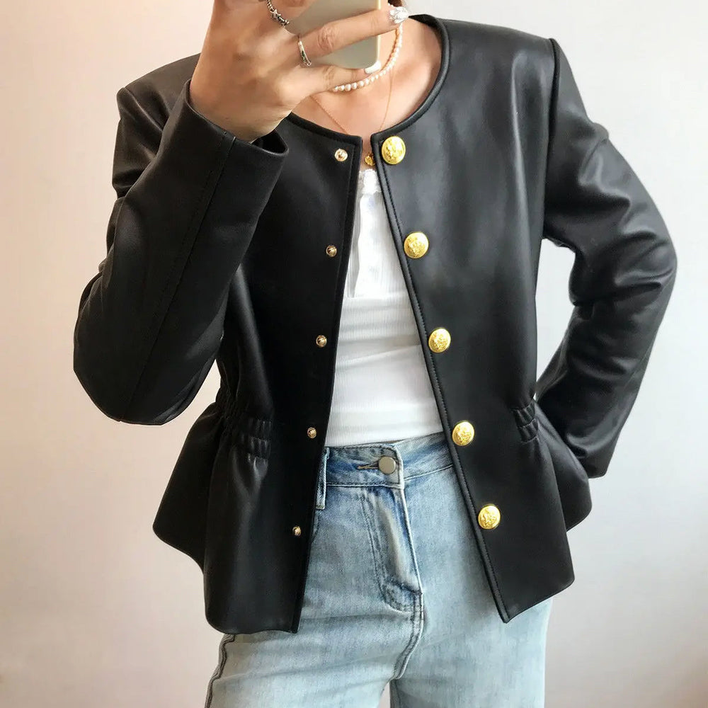 Aurelia Genuine Leather Biker - Jacket CASA LARO