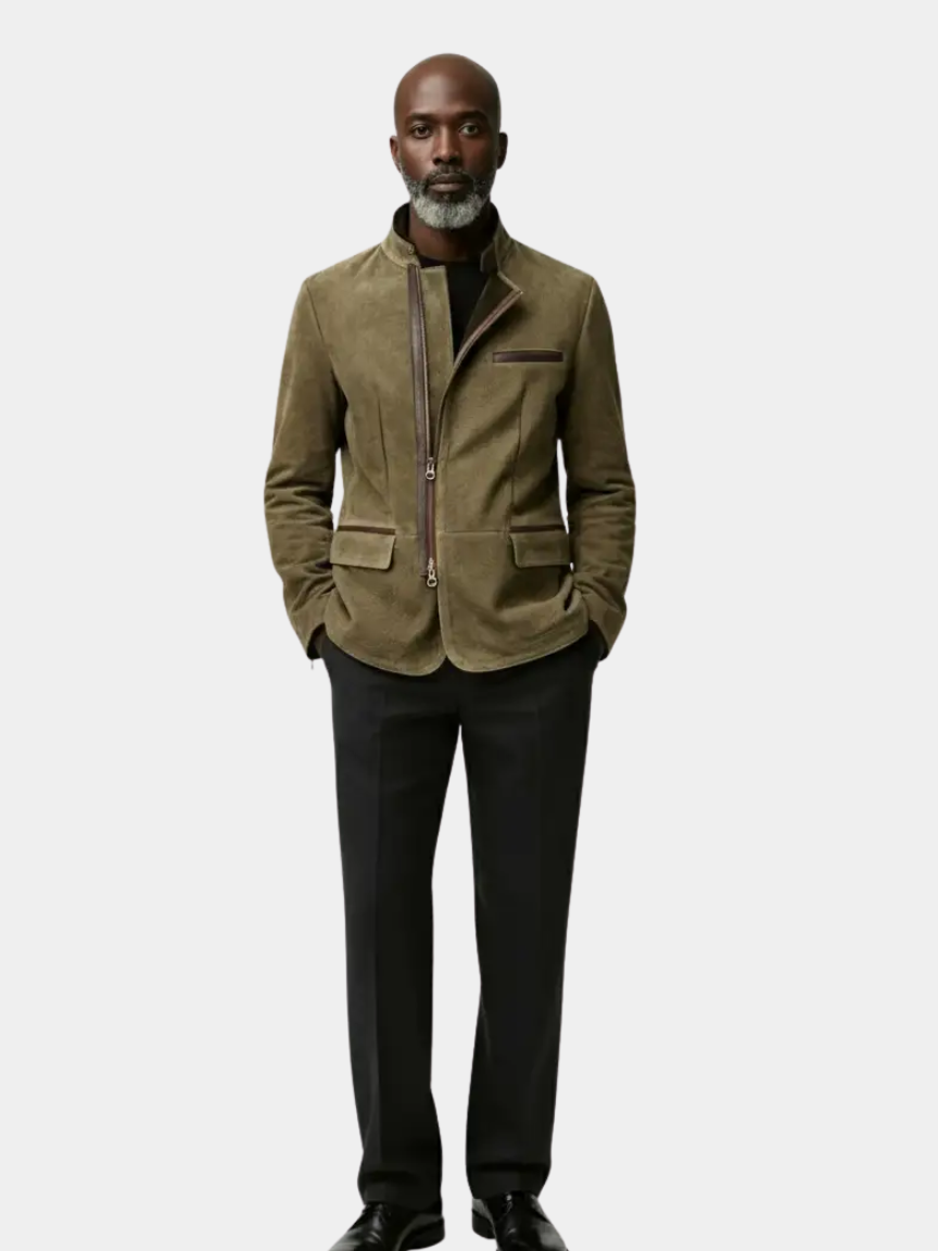 Bearstone Suede Field Coat - Casa  Laro CASA LARO