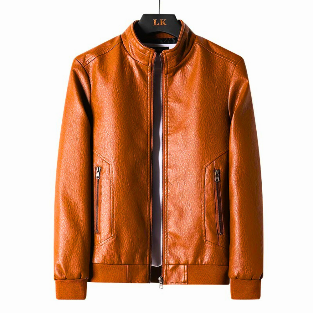 Black Biker Slim-Fit - Leather Jacket CASA LARO MEN