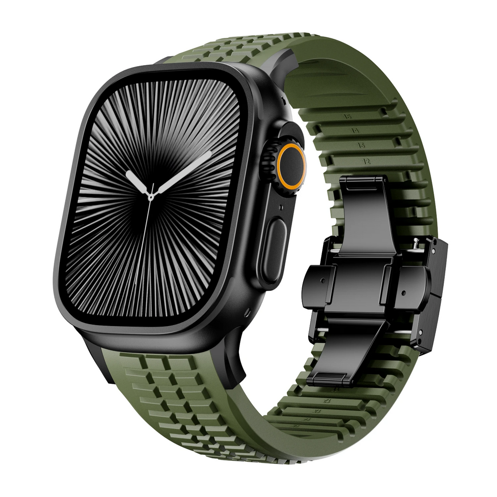 Black Silicone Sport Replacement - Watch Band CASA LARO MEN