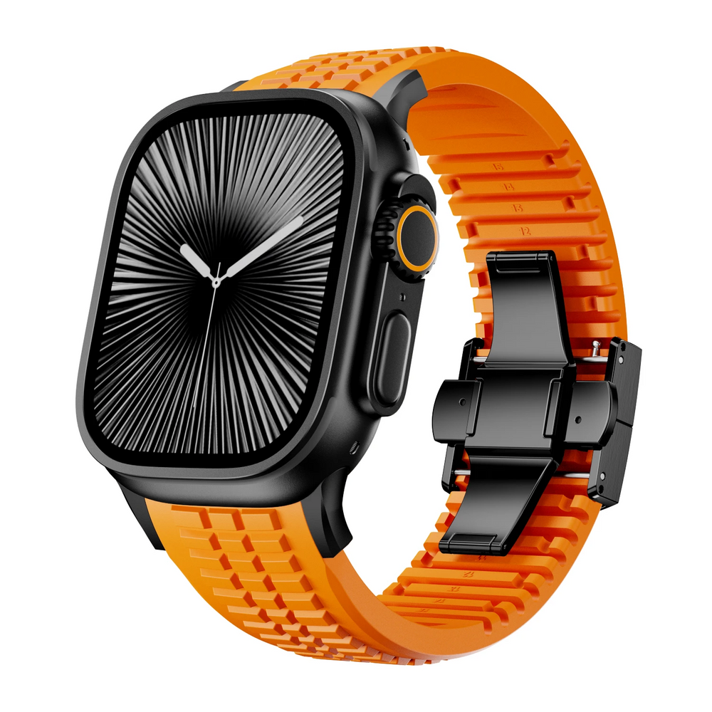 Black Silicone Sport Replacement - Watch Band CASA LARO MEN