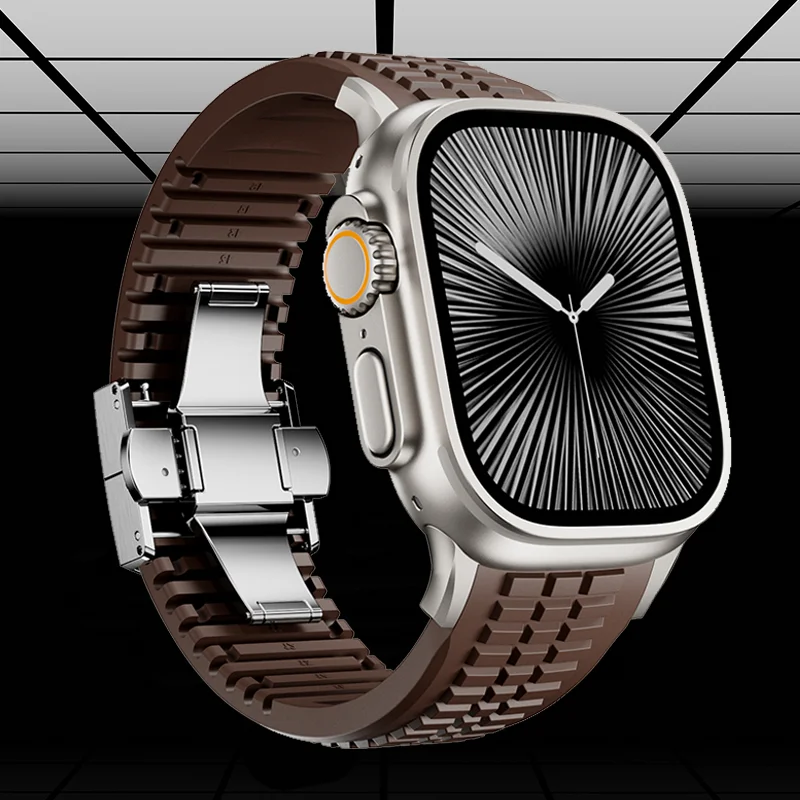 Black Silicone Sport Replacement - Watch Band CASA LARO MEN