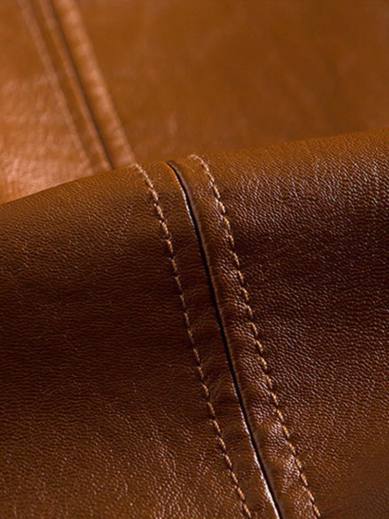 Bold Caramel Leather Jacket - Casa  Laro CASA LARO
