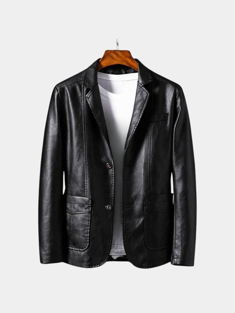 Bold Caramel Leather Jacket - Casa  Laro CASA LARO