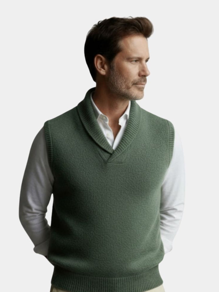British Knit Vest Waistcoat - Casa  Laro CASA LARO