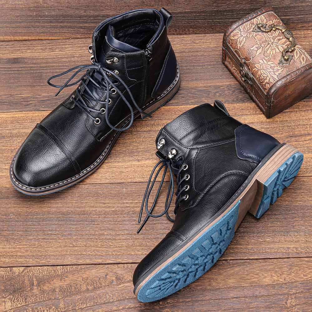Brown Rugged Leather Western - Boots CASA LARO MEN