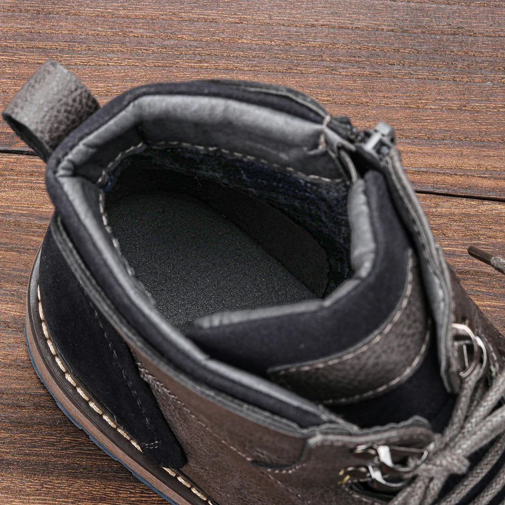 Brown Rugged Leather Western - Boots CASA LARO MEN