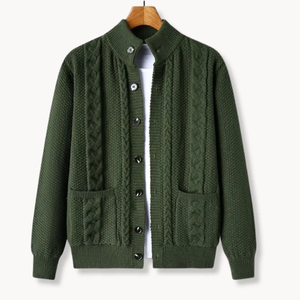 Cable Knit Wool - Cardigan CASA LARO