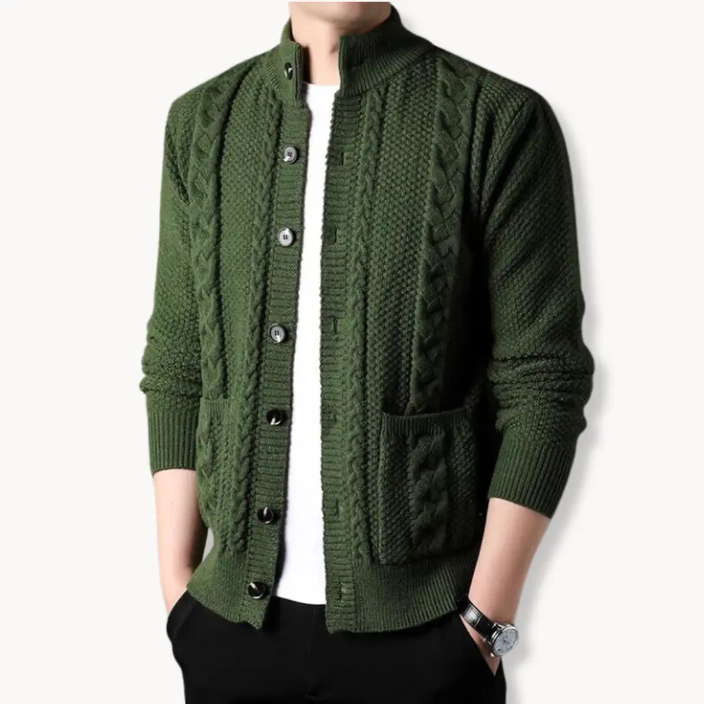 Cable Knit Wool - Cardigan CASA LARO