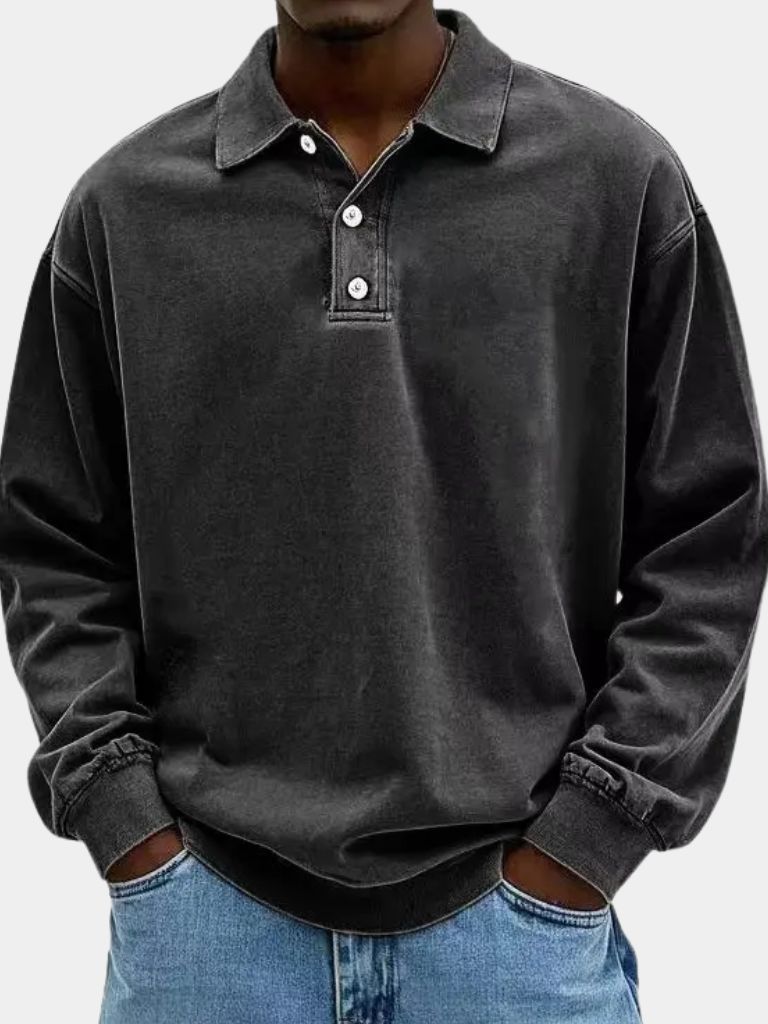 Canyon Mist Long Sleeve Polo Shirt – Casa  Laro CASA LARO