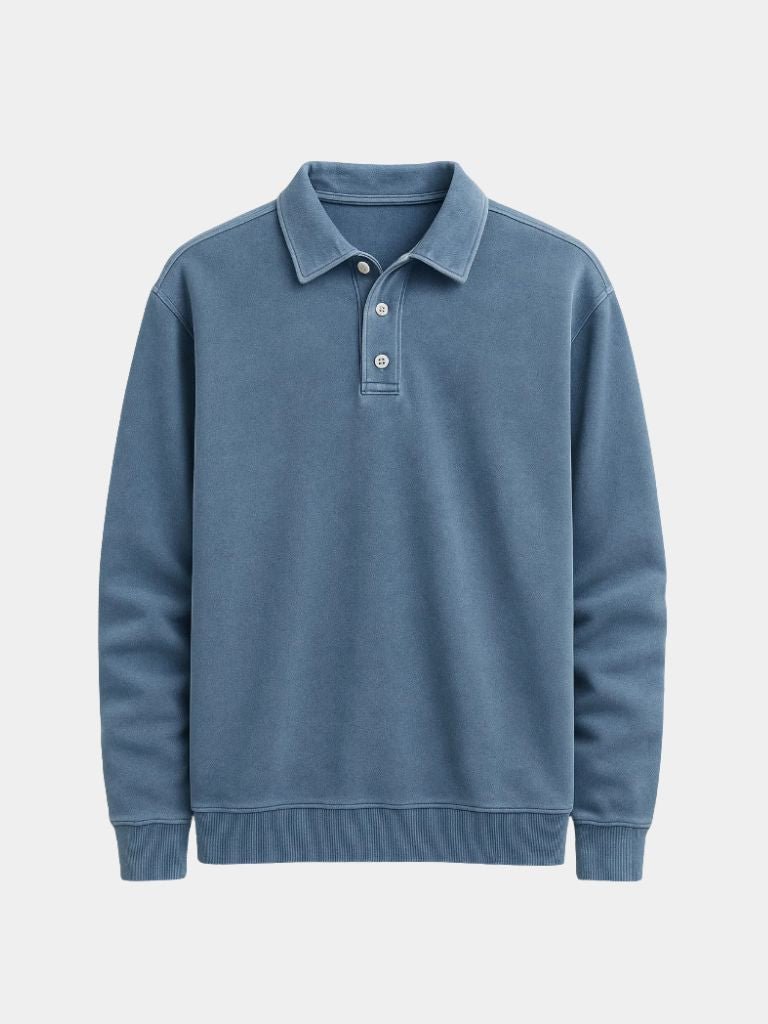 Canyon Mist Long Sleeve Polo Shirt – Casa  Laro CASA LARO