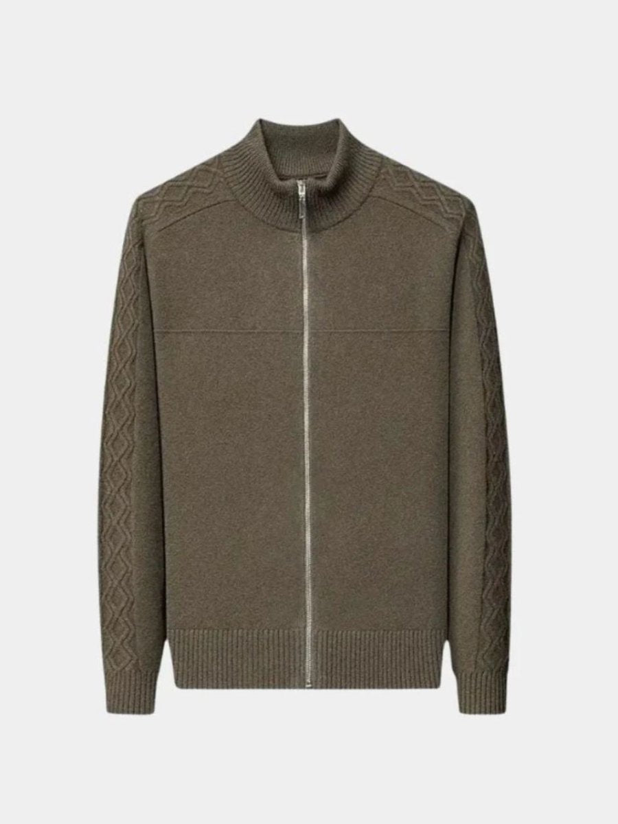Cashmere Zip Sweater Knit Turtleneck - Casa  Laro CASA LARO